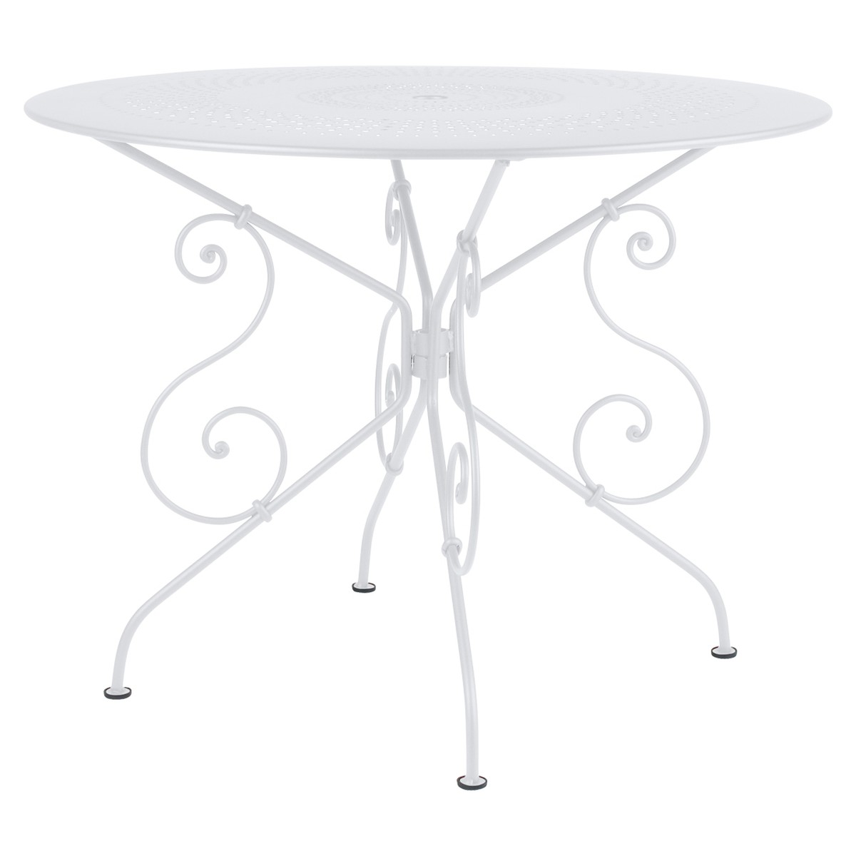 Fermob 1900 Table 1900 TP Blanc L 96 x l 96 x H74cm Diam : 96