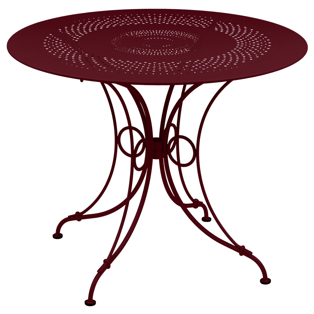 Fermob 1900 Table 1900 TP Rouge lie de vin L 96 x l 96 x H74cm Diam : 96