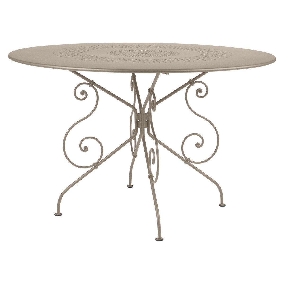 Fermob 1900 Table 1900 TP Beige L 117 x l 117 x H74cm Diam : 117