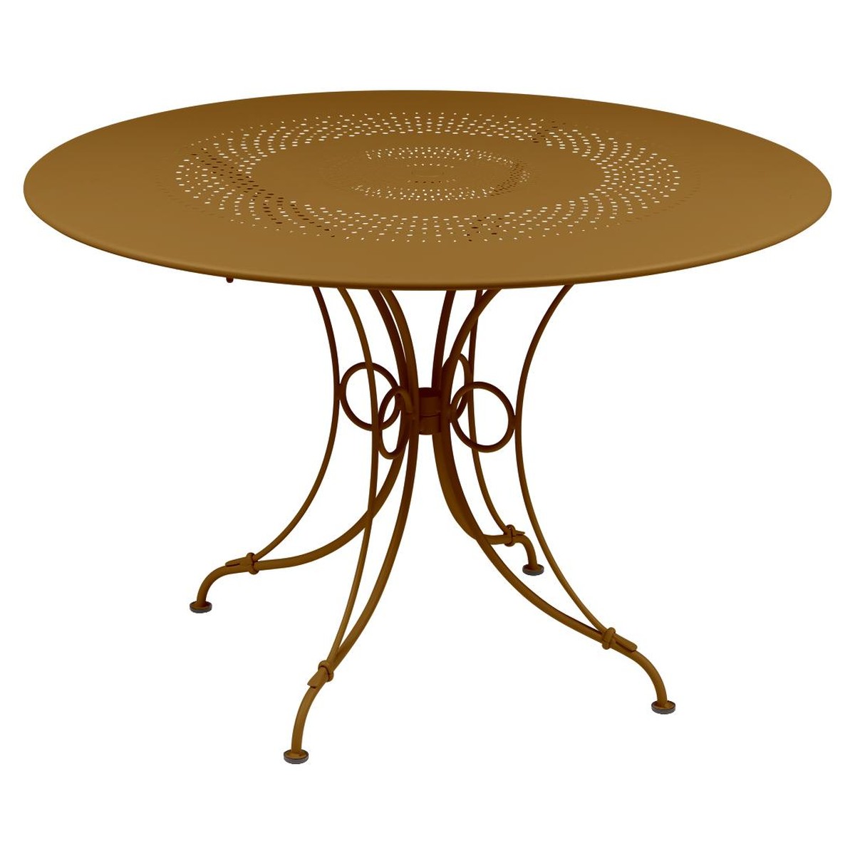 Fermob 1900 Table 1900 TP Brun caramel L 117 x l 117 x H74cm Diam : 117