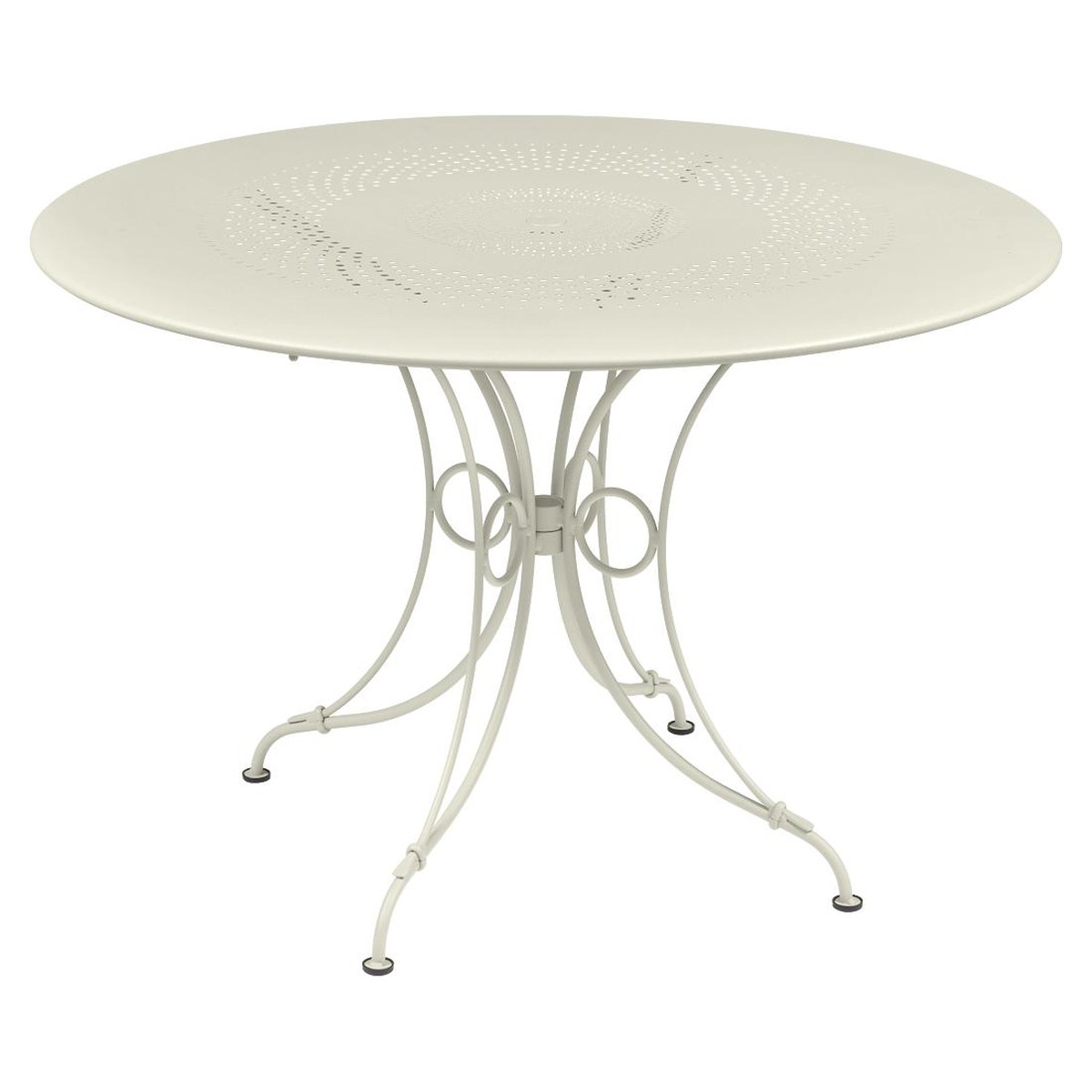 Fermob 1900 Table 1900 TP Gris perle L 117 x l 117 x H74cm Diam : 117