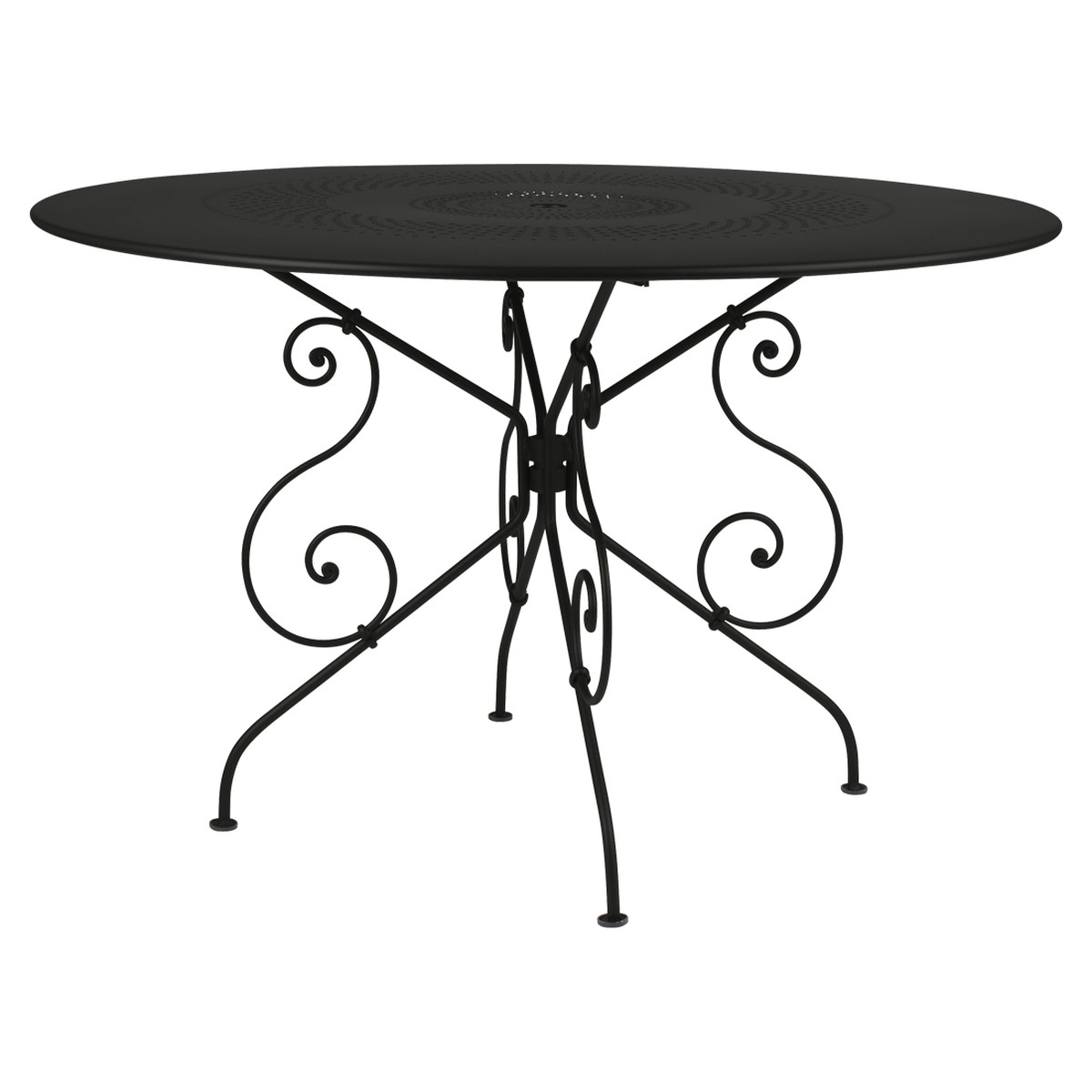 Fermob 1900 Table 1900 TP Noir charbon L 117 x l 117 x H74cm Diam : 117