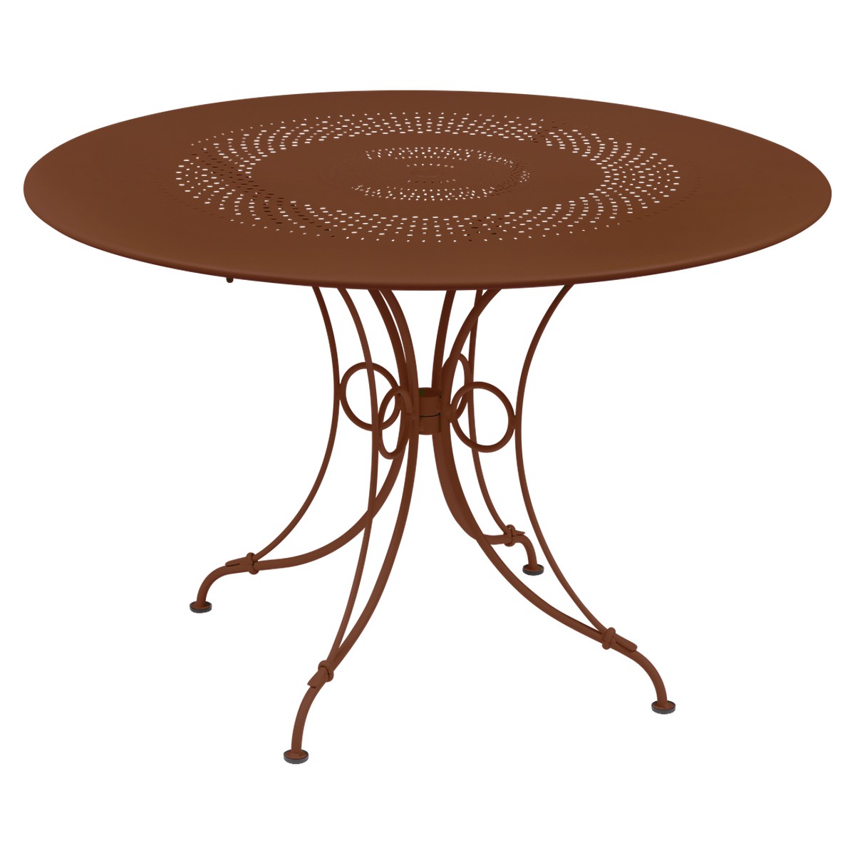 Fermob 1900 Table 1900 TP Rouge ocre L 117 x l 117 x H74cm Diam : 117