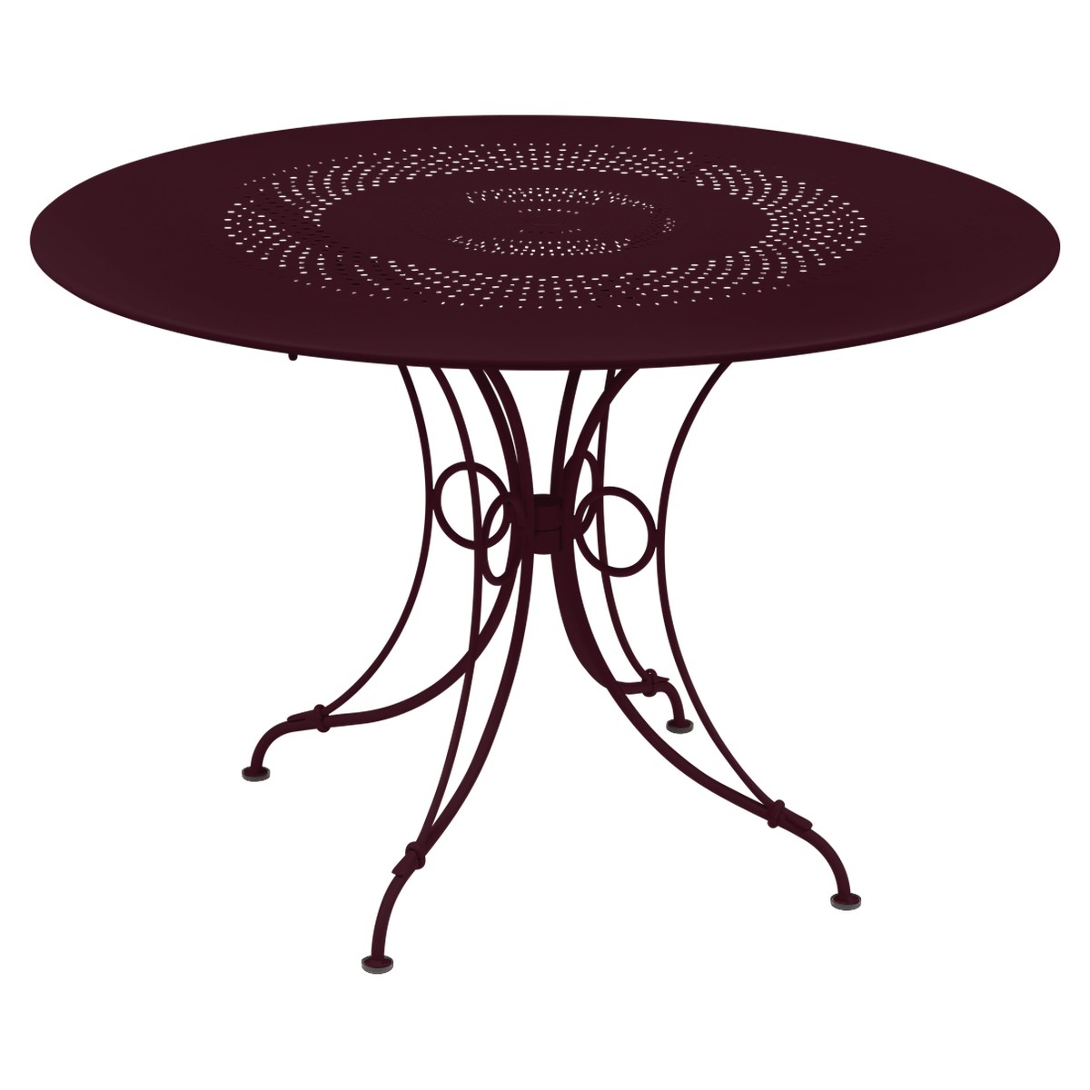 Fermob 1900 Table 1900 TP Rouge lie de vin L 117 x l 117 x H74cm Diam : 117