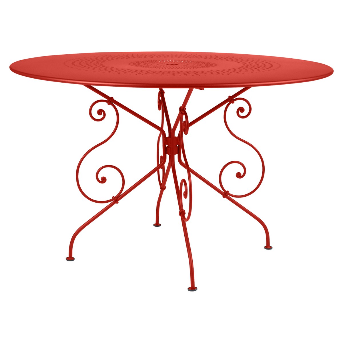 Fermob 1900 Table 1900 TP Rouge saumon L 117 x l 117 x H74cm Diam : 117