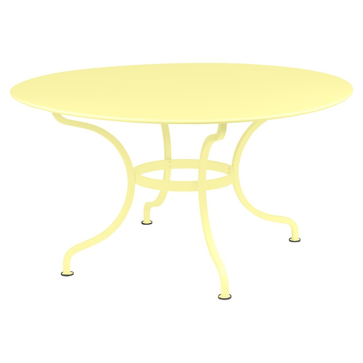 Fermob Romane Table Romane ronde STP Jaune beurre frais L 137 x l 137 x H75cm Diam : 137