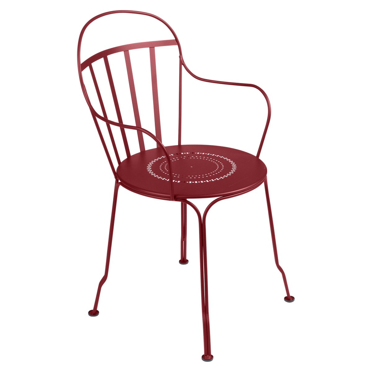 Fermob Louvre Fauteuil de repas Louvre Rouge groseille l 49 x H90cm Diam : 45