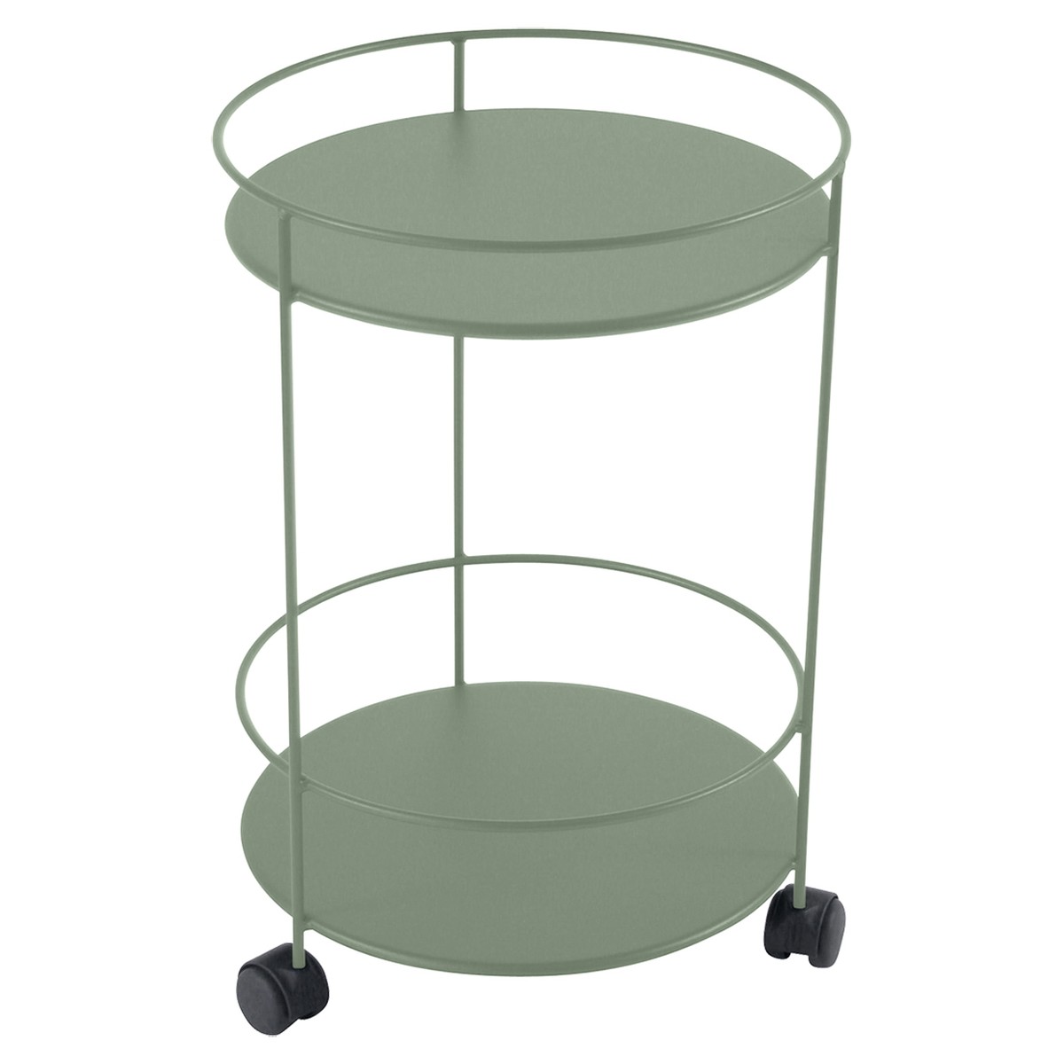 Fermob Guinguette Guéridon à roulettes Guinguette Vert pistache L 40 x l 40 x H61cm Diam : 40