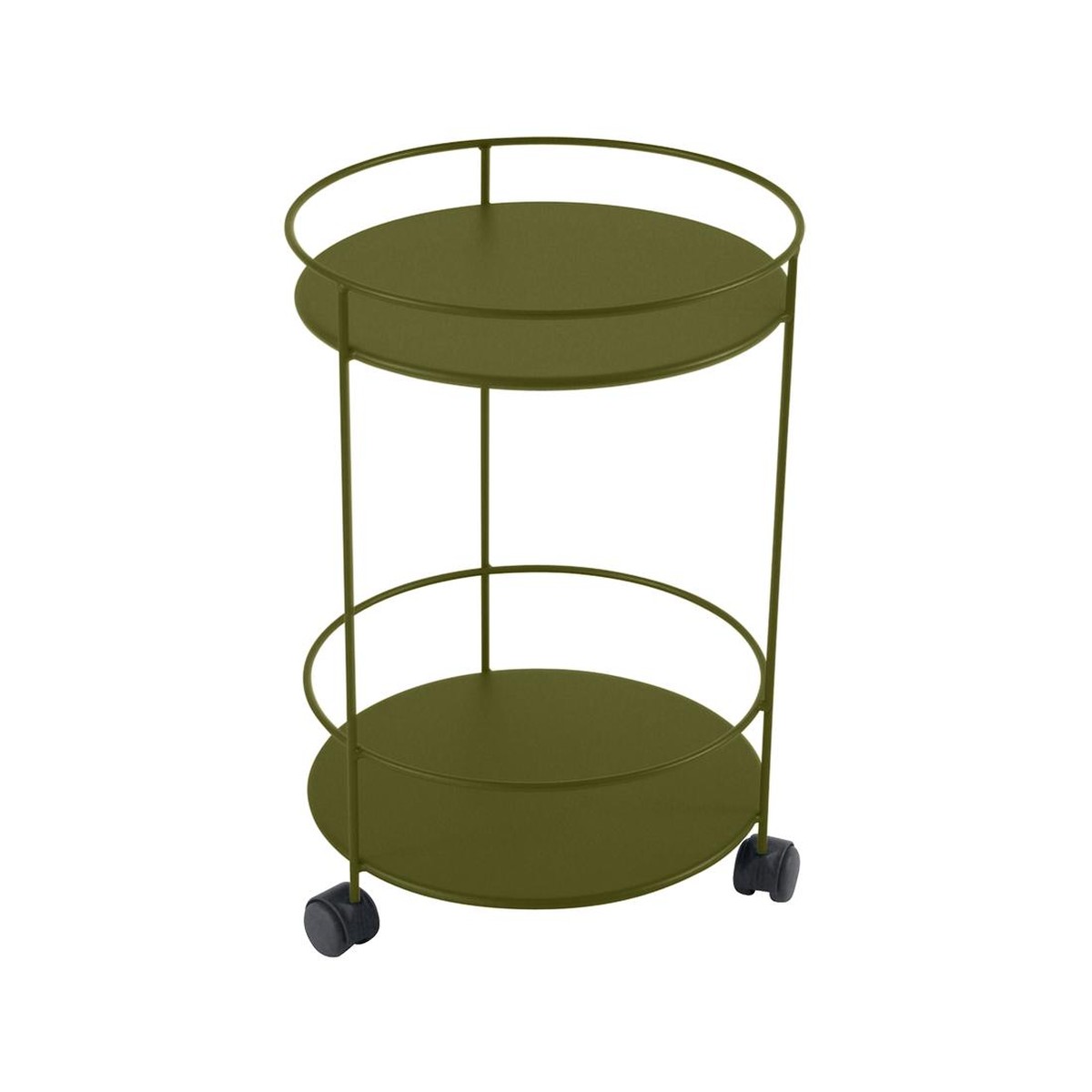 Fermob Guinguette Guéridon à roulettes Guinguette Vert mousse L 40 x l 40 x H61cm Diam : 40