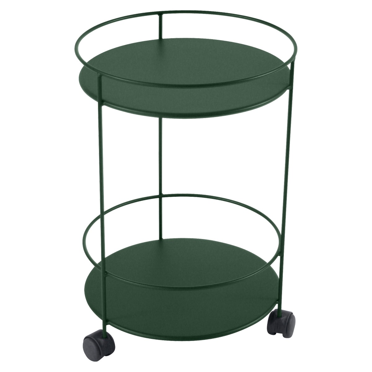 Fermob Guinguette Guéridon à roulettes Guinguette Vert sapin L 40 x l 40 x H61cm Diam : 40