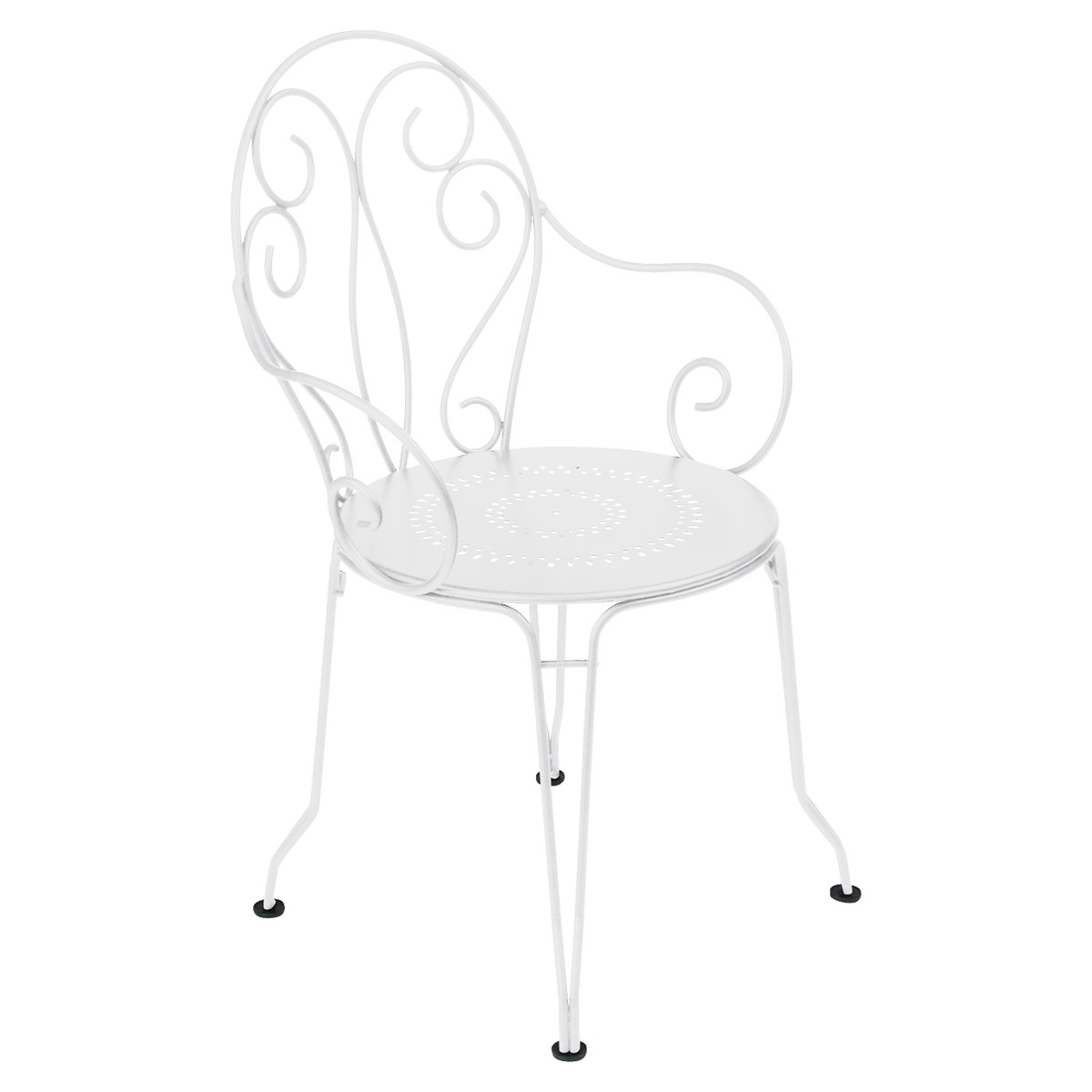 Fermob Montmartre Fauteuil de repas Montmartre Blanc L 48 x l 56 x H87cm Diam : 45