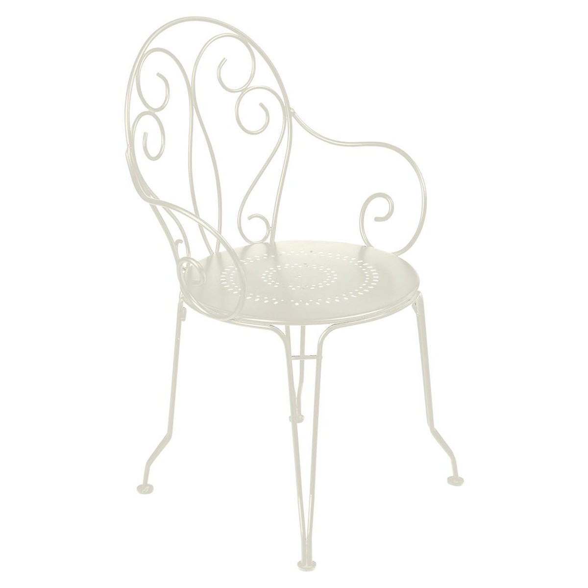 Fermob Montmartre Fauteuil de repas Montmartre Gris perle L 48 x l 56 x H87cm Diam : 45