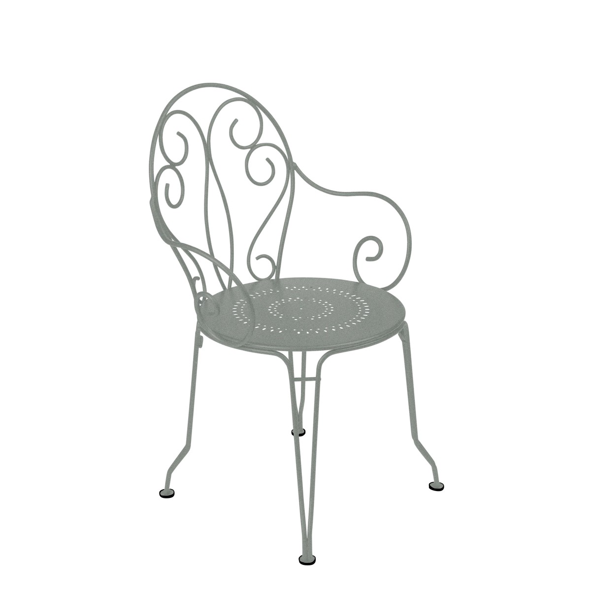 Fermob Montmartre Fauteuil de repas Montmartre Gris taupe L 48 x l 56 x H87cm Diam : 45