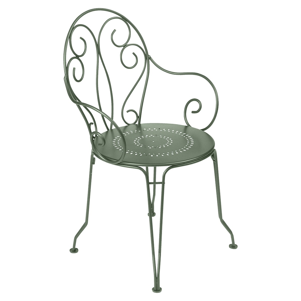 Fermob Montmartre Fauteuil de repas Montmartre Vert pistache L 48 x l 56 x H87cm Diam : 45