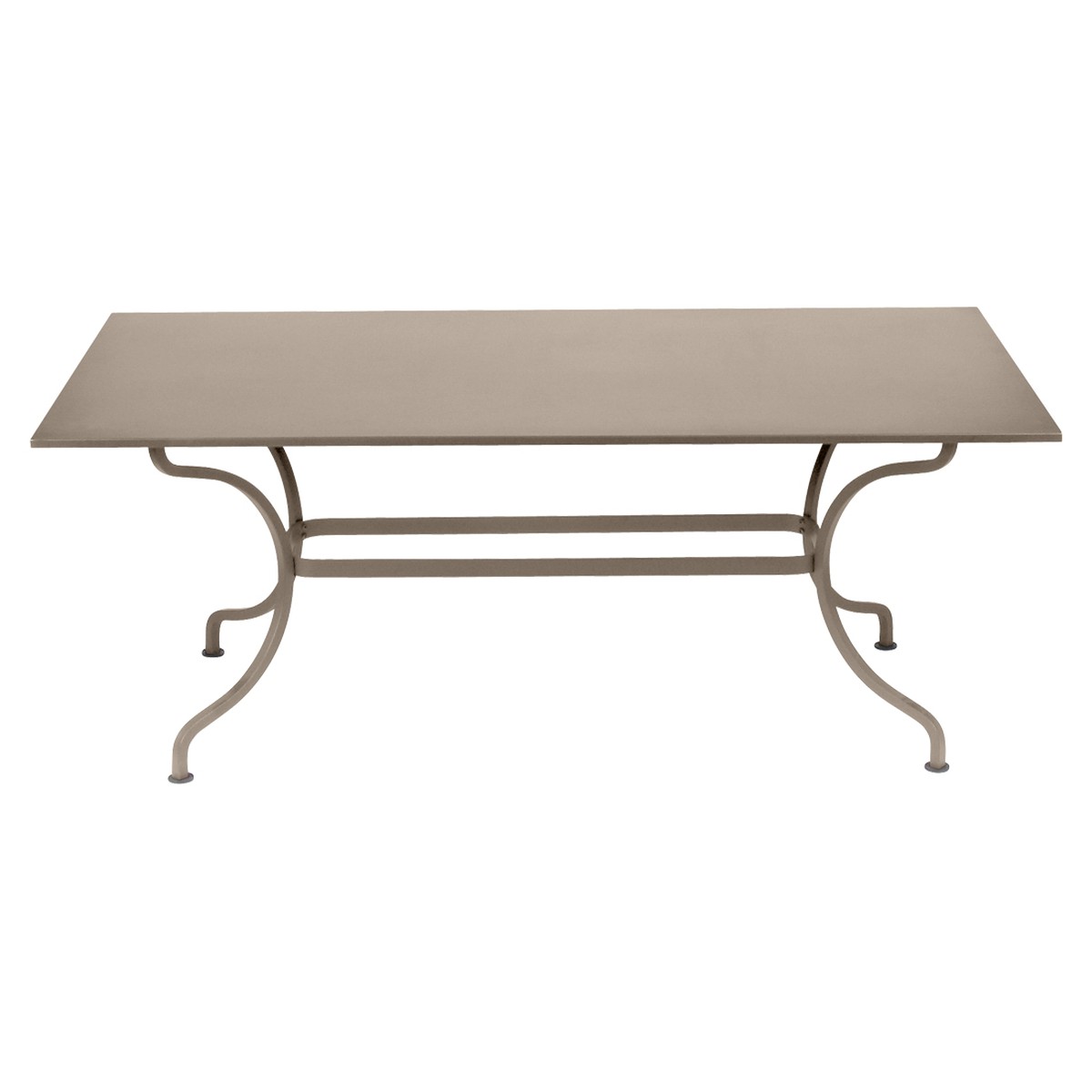 Fermob Romane Table Romane rectangulaire sans allonges Beige L 180 x l 100 x H75cm