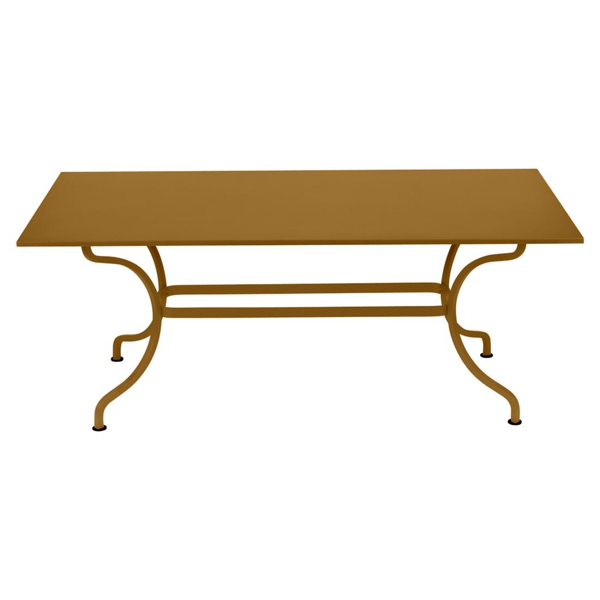 Fermob Romane Table Romane rectangulaire sans allonges Brun caramel L 180 x l 100 x H75cm