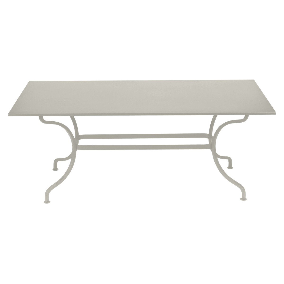 Fermob Romane Table Romane rectangulaire sans allonges Gris perle L 180 x l 100 x H75cm