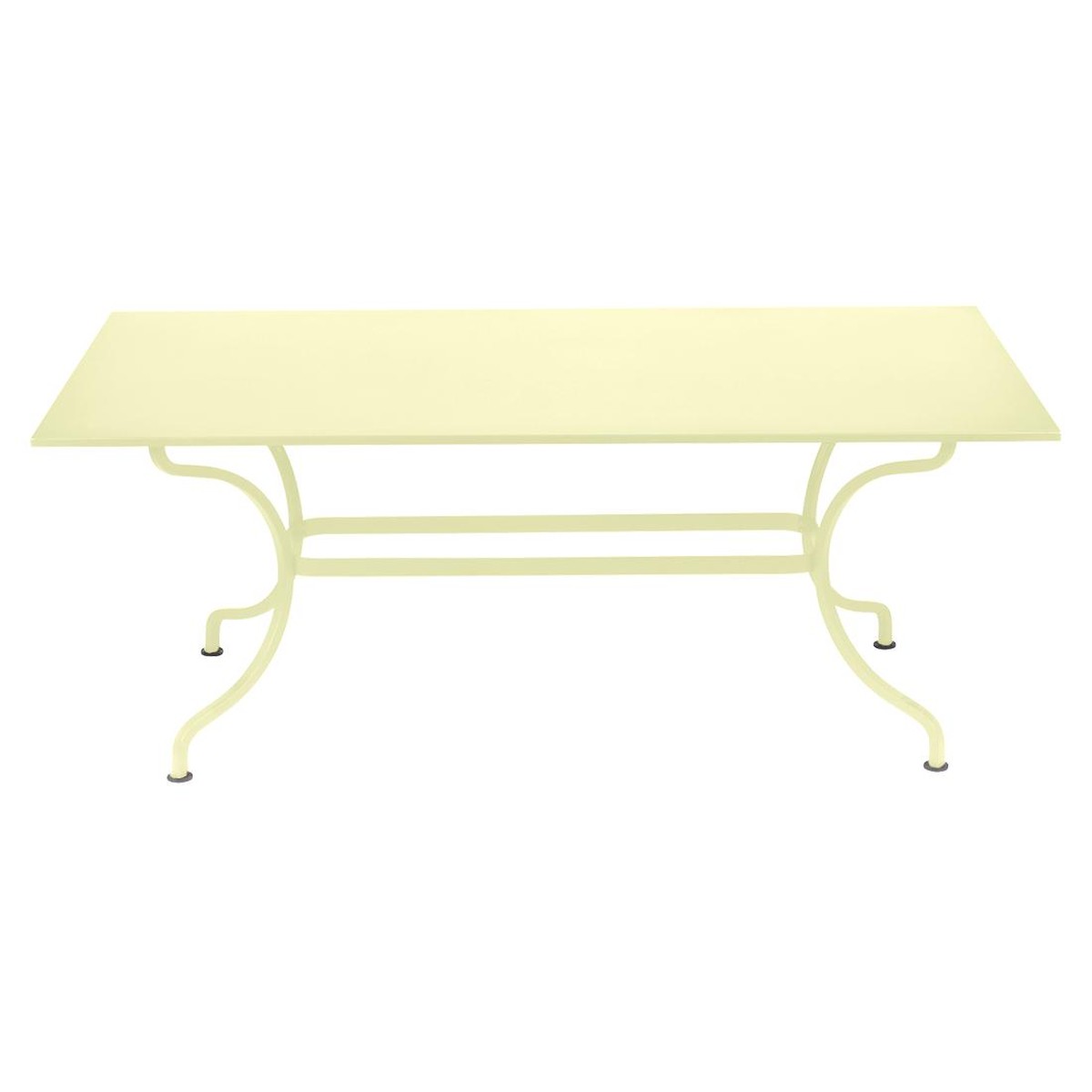 Fermob Romane Table Romane rectangulaire sans allonges Jaune beurre frais L 180 x l 100 x H75cm