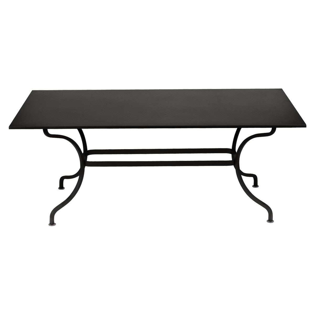 Fermob Romane Table Romane rectangulaire sans allonges Noir charbon L 180 x l 100 x H75cm