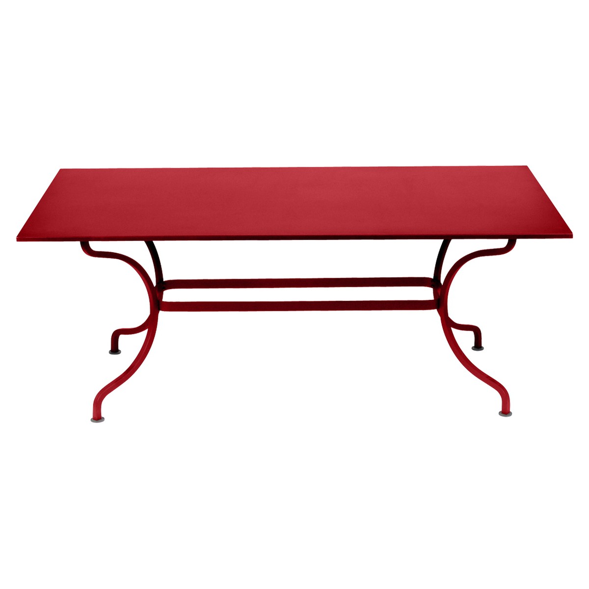 Fermob Romane Table Romane rectangulaire sans allonges Rouge cerise L 180 x l 100 x H75cm