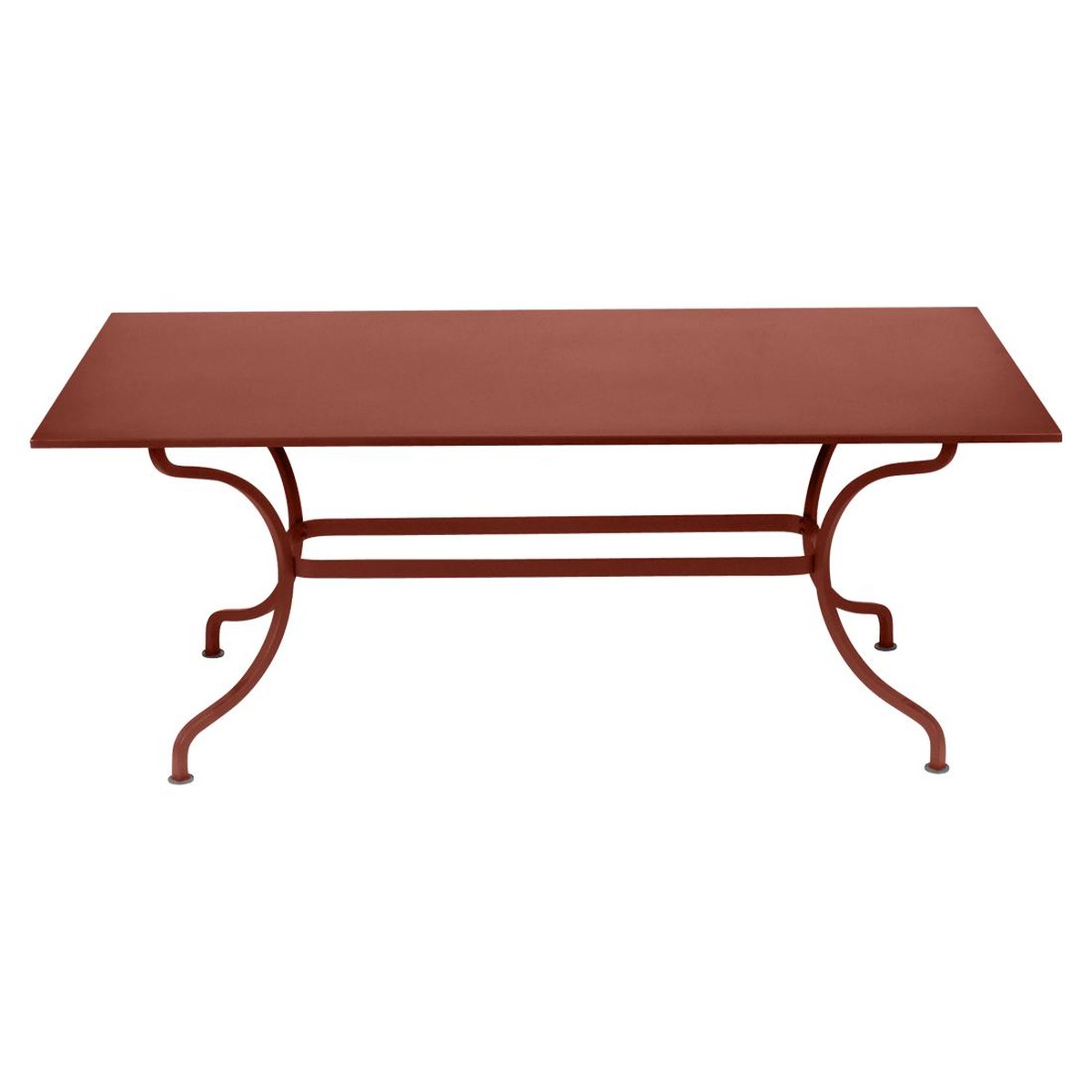 Fermob Romane Table Romane rectangulaire sans allonges Rouge ocre L 180 x l 100 x H75cm