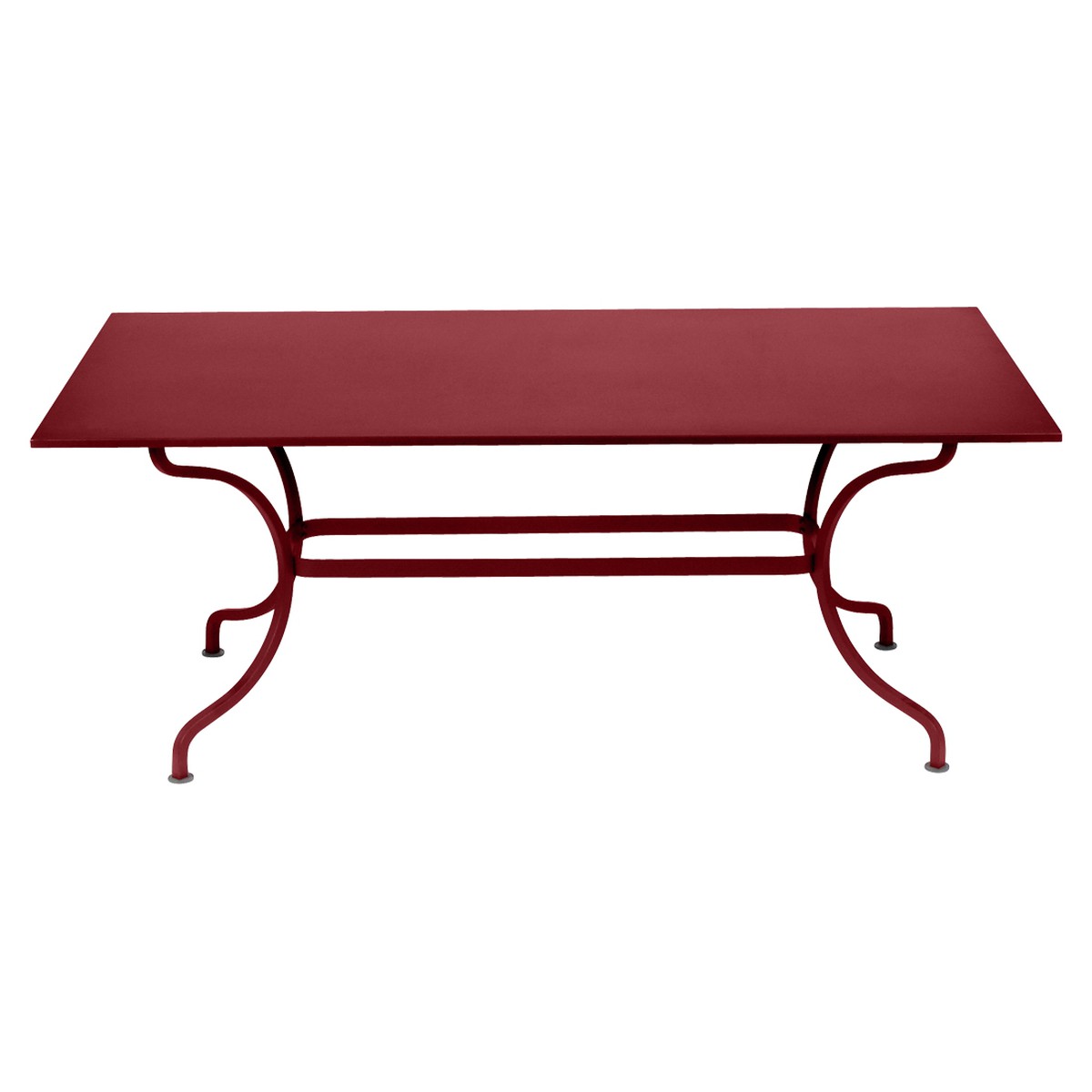 Fermob Romane Table Romane rectangulaire sans allonges Rouge groseille L 180 x l 100 x H75cm