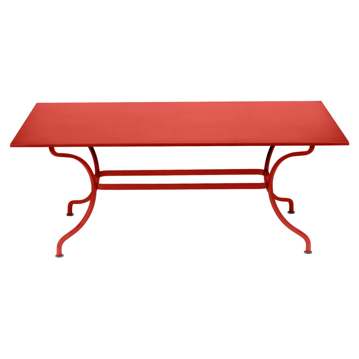 Fermob Romane Table Romane rectangulaire sans allonges Rouge saumon L 180 x l 100 x H75cm