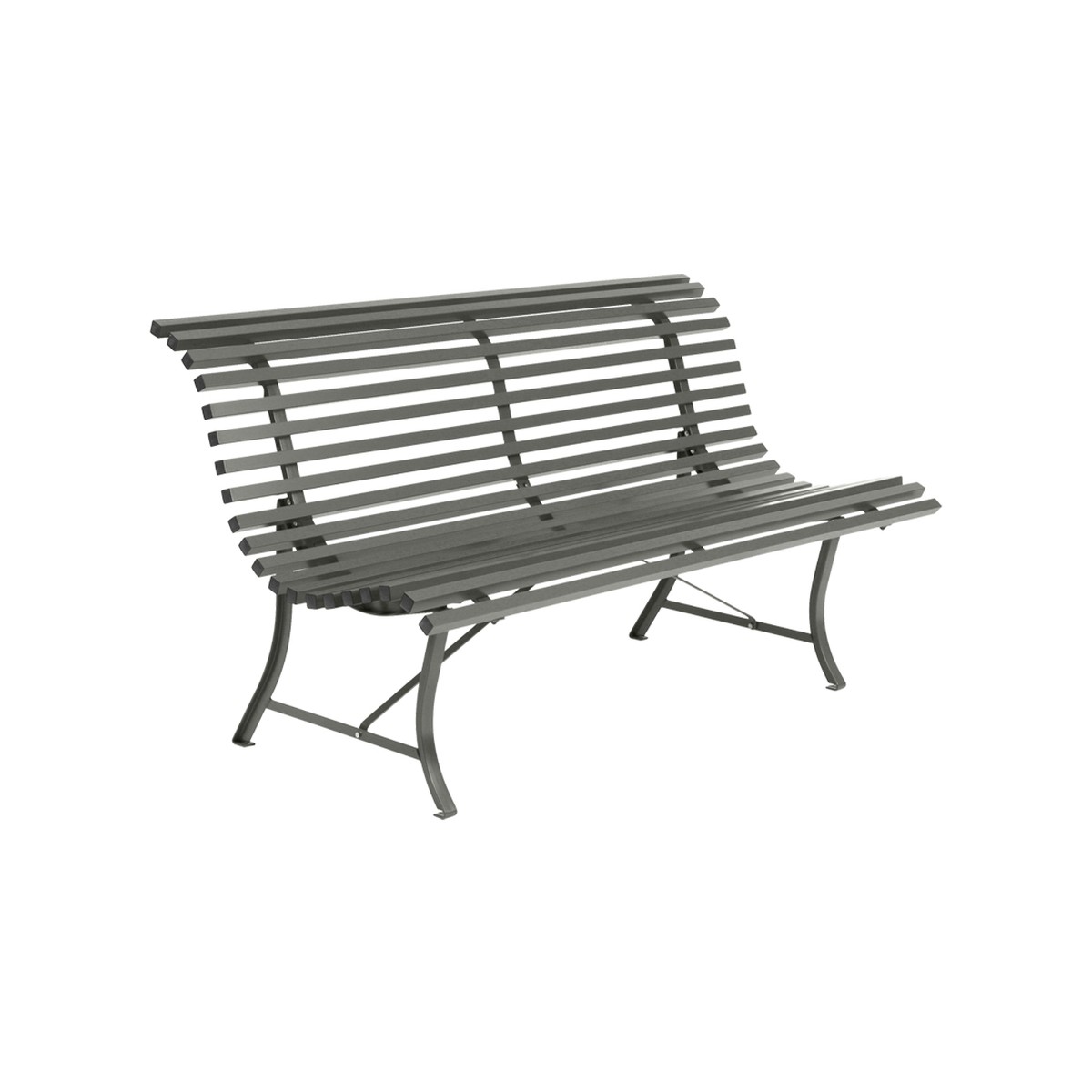 Fermob Louisiane Banc Louisiane métal Vert de gris L 150 x l 119 x H80cm