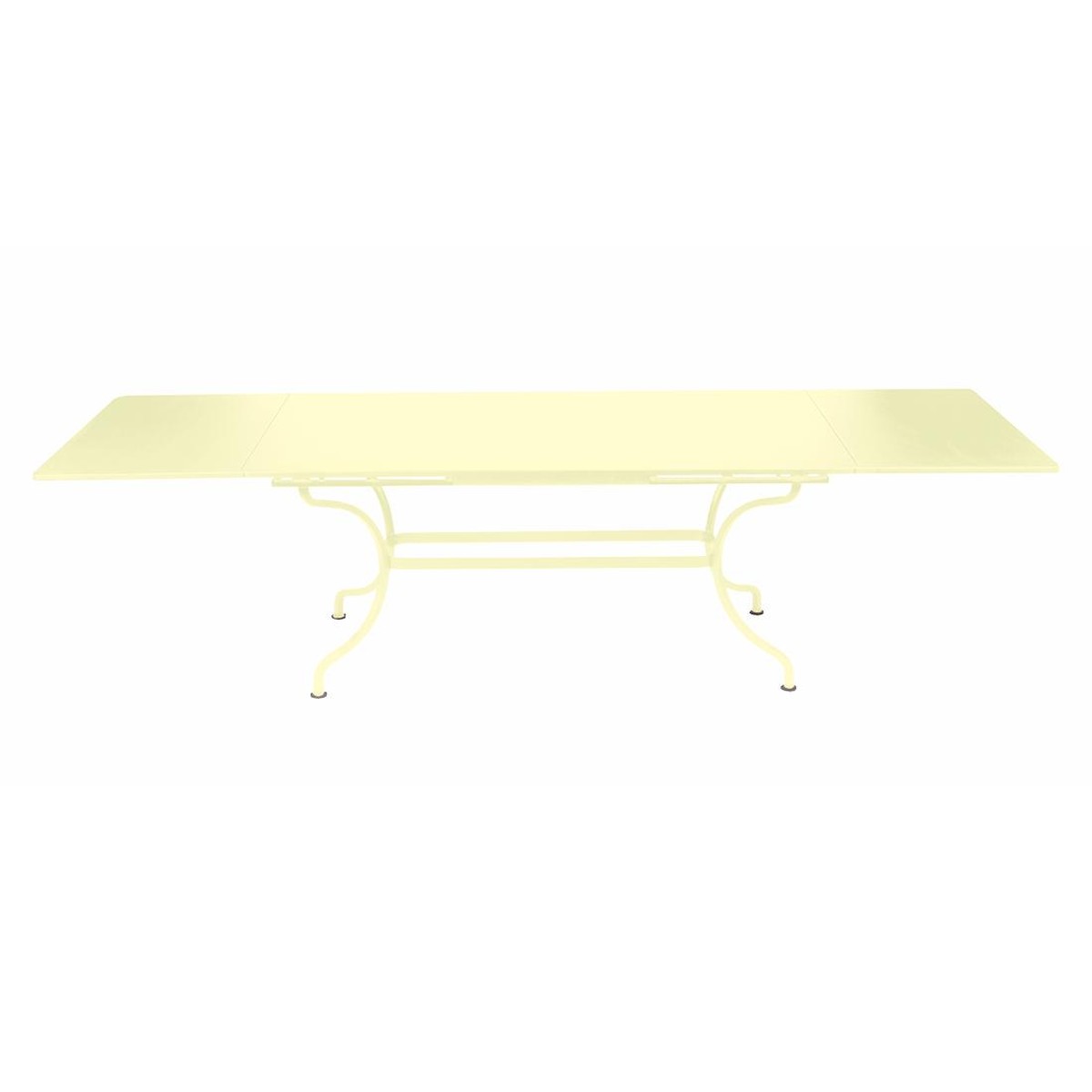 Fermob Romane Table Romane rectangulaire à allonges Jaune beurre frais L 300 x l 100 x H75cm