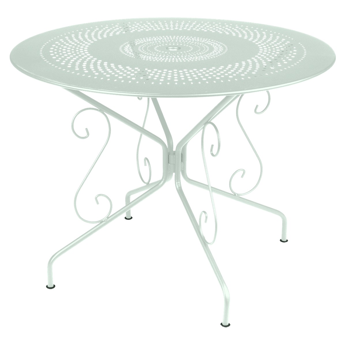 Fermob Montmartre Table Montmartre ronde Bleu cyan clair L 96 x l 96 x H74cm Diam : 96