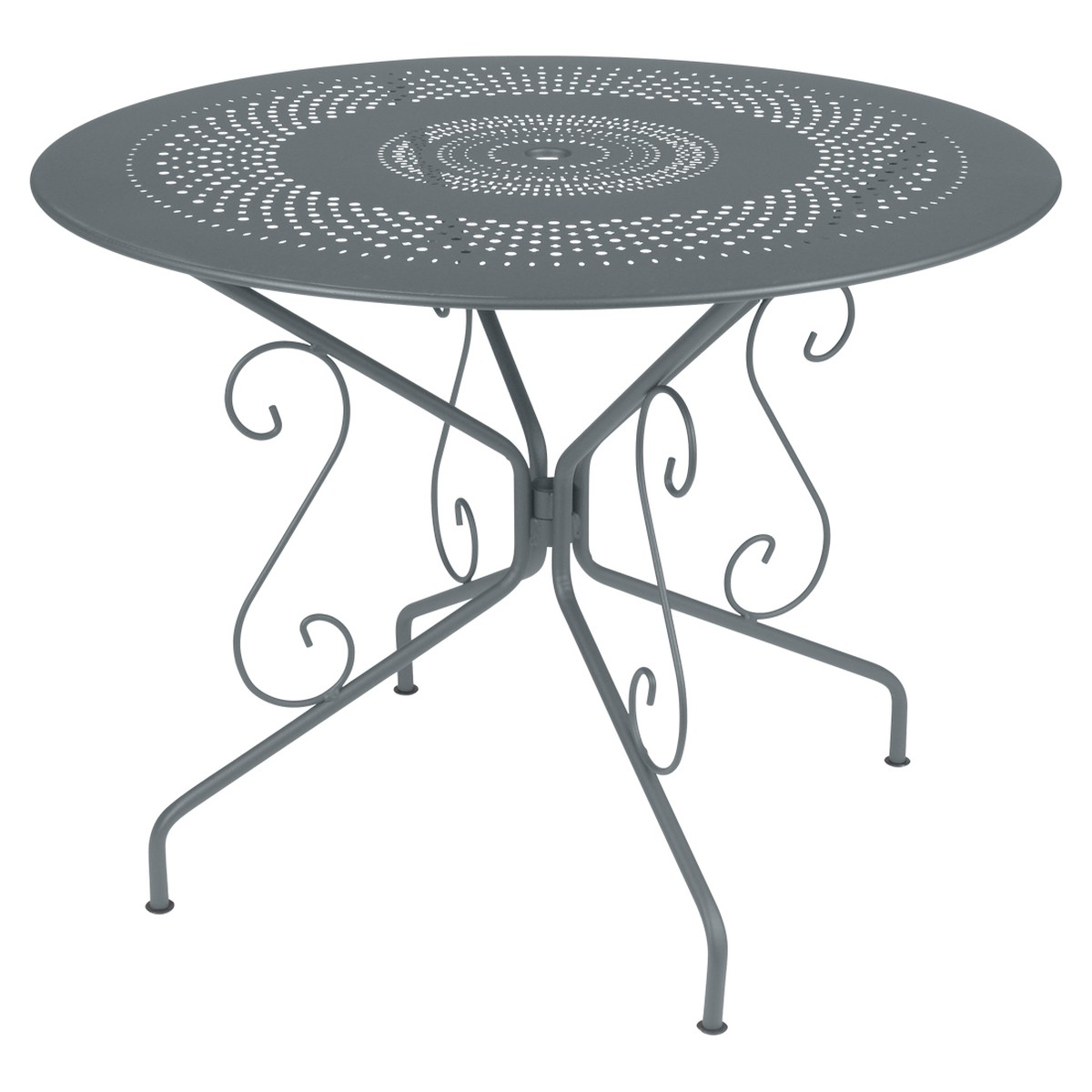 Fermob Montmartre Table Montmartre ronde Gris fumée L 96 x l 96 x H74cm Diam : 96