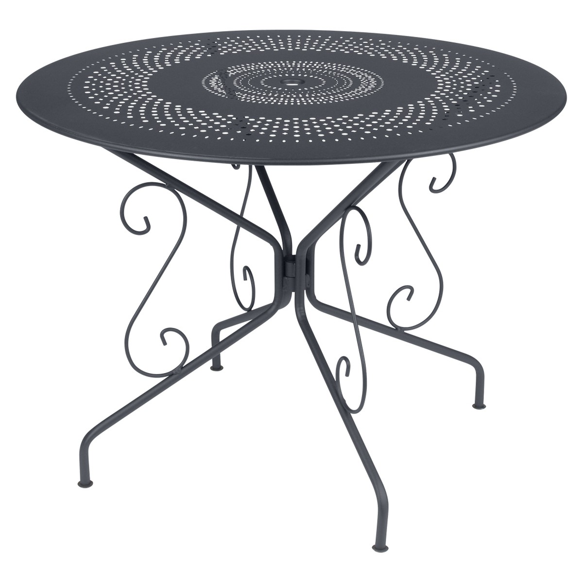 Fermob Montmartre Table Montmartre ronde Noir de carbone L 96 x l 96 x H74cm Diam : 96