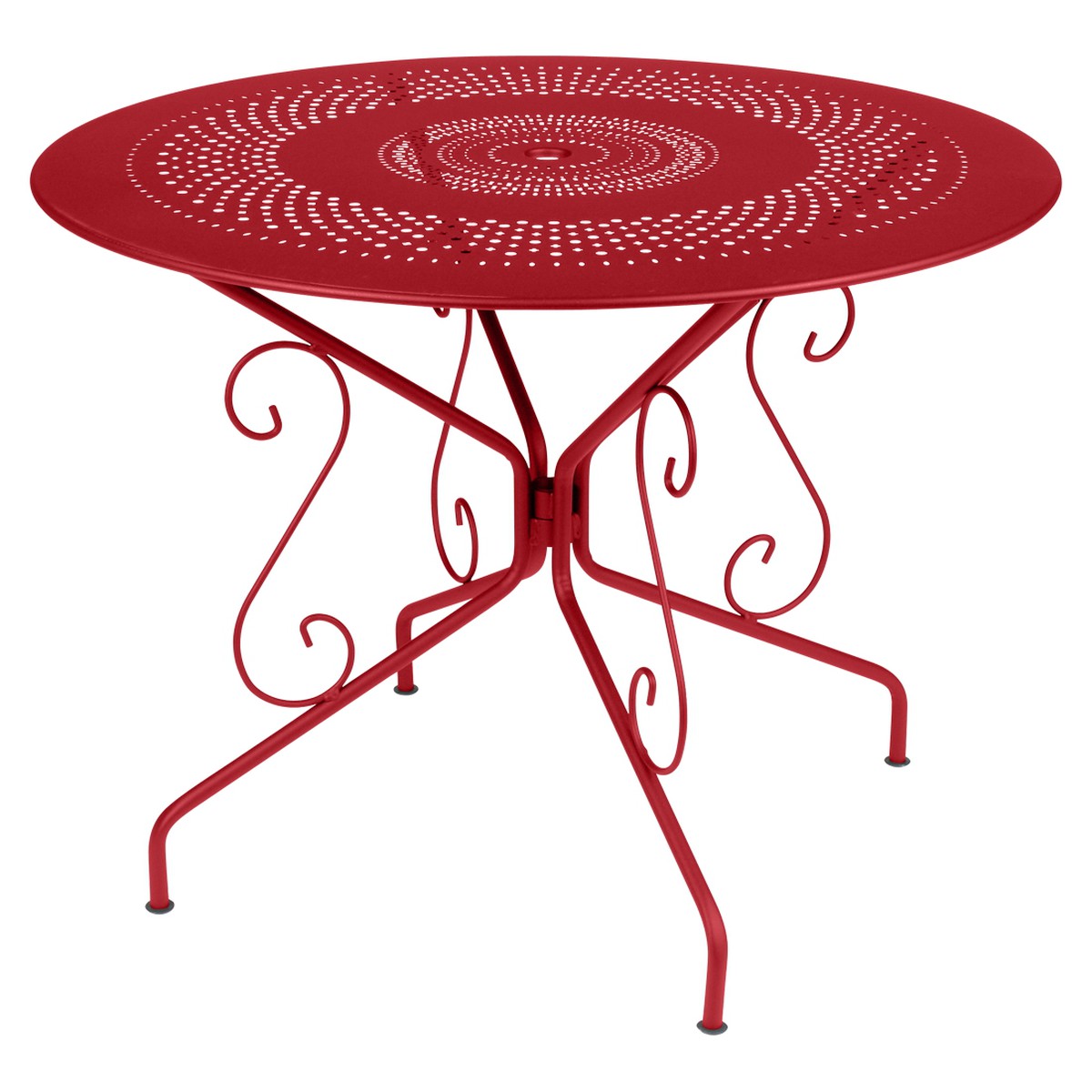 Fermob Montmartre Table Montmartre ronde Rouge cerise L 96 x l 96 x H74cm Diam : 96