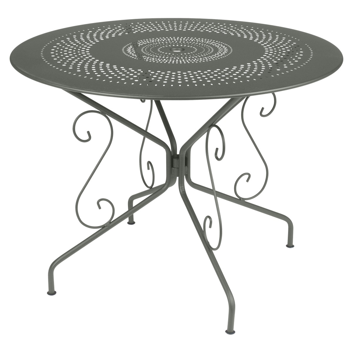 Fermob Montmartre Table Montmartre ronde Vert de gris L 96 x l 96 x H74cm Diam : 96