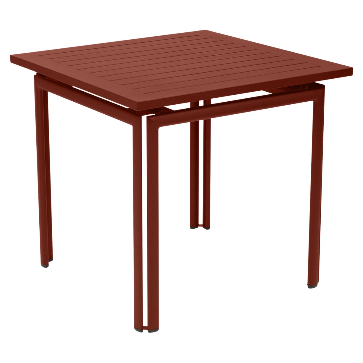 Fermob Costa Table Costa carree Rouge ocre L 80 x l 80 x H74cm