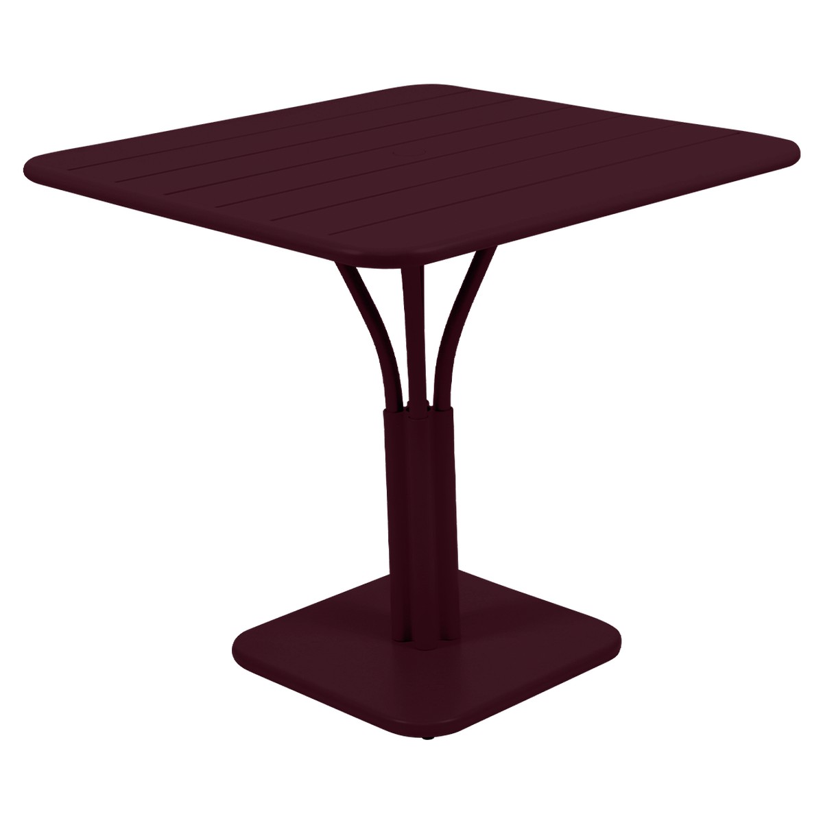 Fermob Luxembourg Table Luxembourg carrée pied central Rouge lie de vin L 80 x l 80 x H74cm