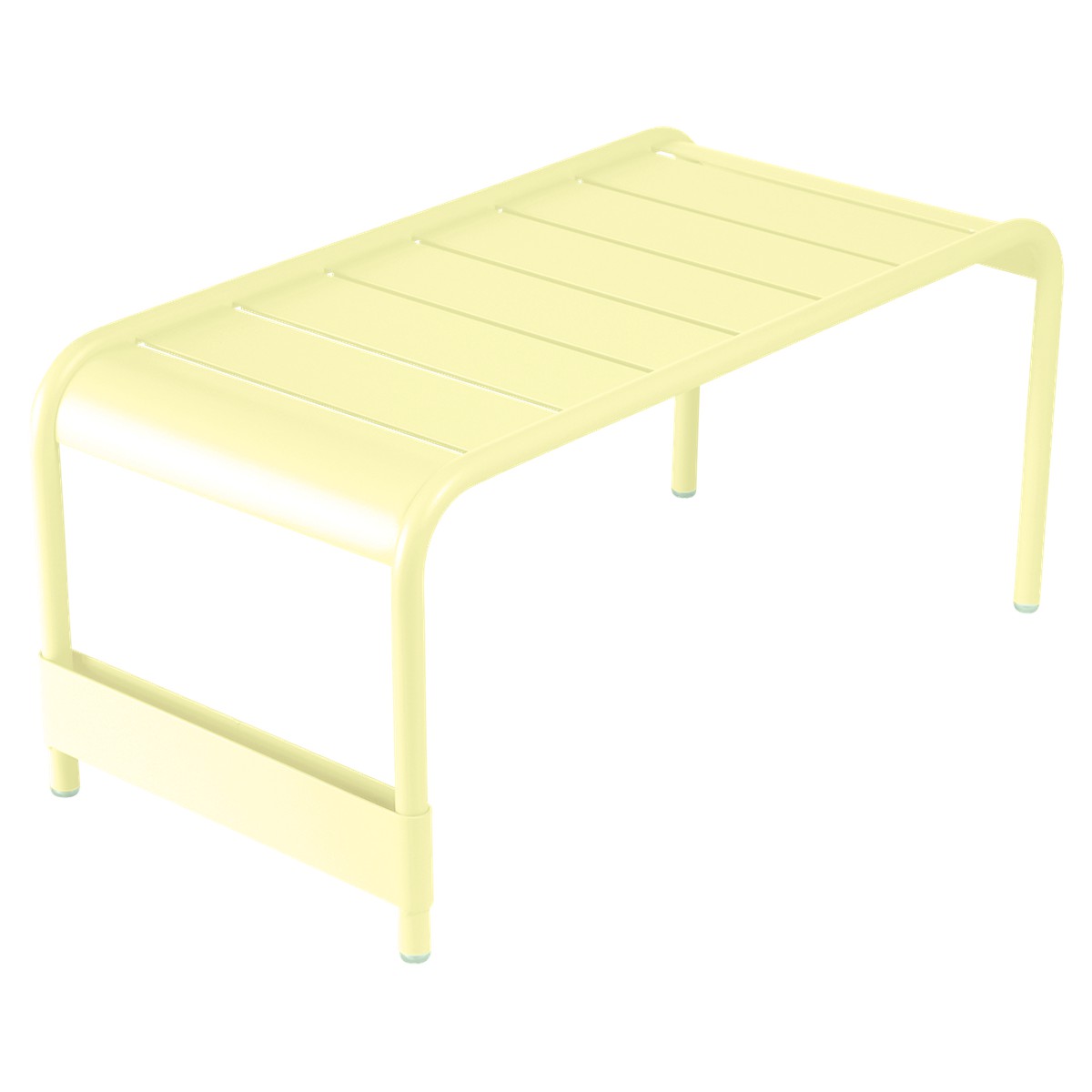 Fermob Luxembourg Table basse Luxembourg rectangulaire Jaune beurre frais L 86 x l 43 x H40cm