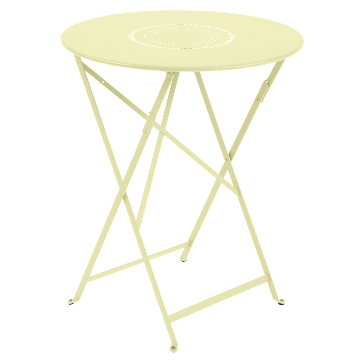 Fermob Floreal Table Floréal ronde Jaune beurre frais L 60 x l 60 x H74cm Diam : 60