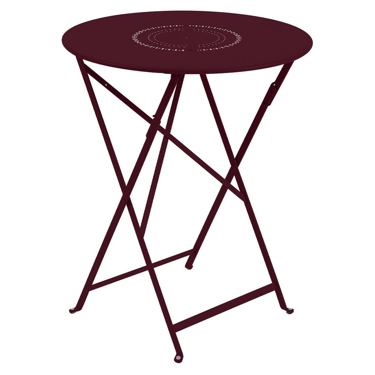 Fermob Floreal Table Floréal ronde Rouge lie de vin L 60 x l 60 x H74cm Diam : 60