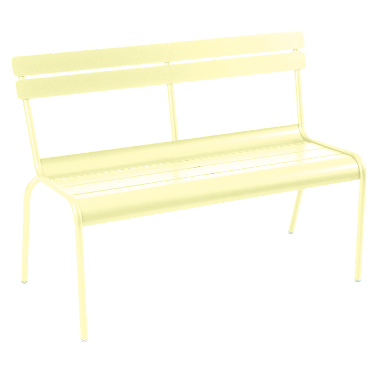 Fermob Luxembourg Banc Luxembourg Jaune beurre frais L 118 x l 56 x H86cm