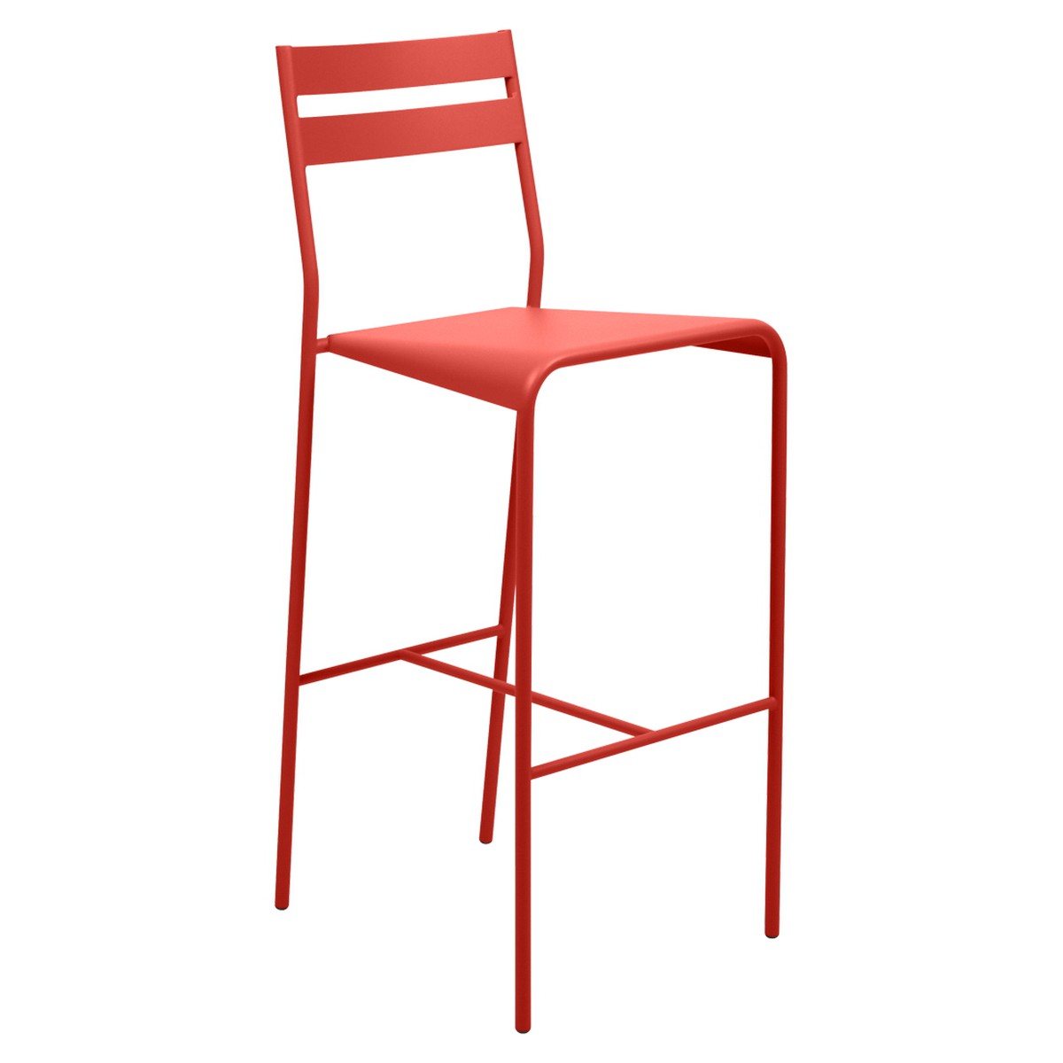 Fermob Facto Chaise de bar Facto Rouge saumon L 50 x l 36 x H106cm