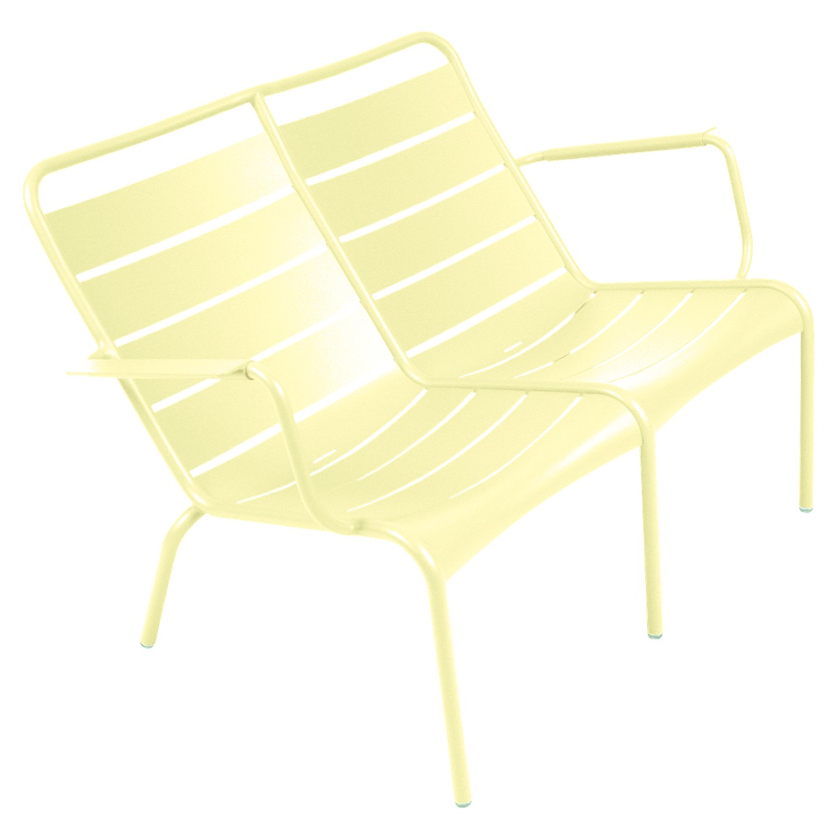 Fermob Luxembourg Fauteuil bas Duo Luxembourg Jaune beurre frais L 119 x l 86 x H72cm