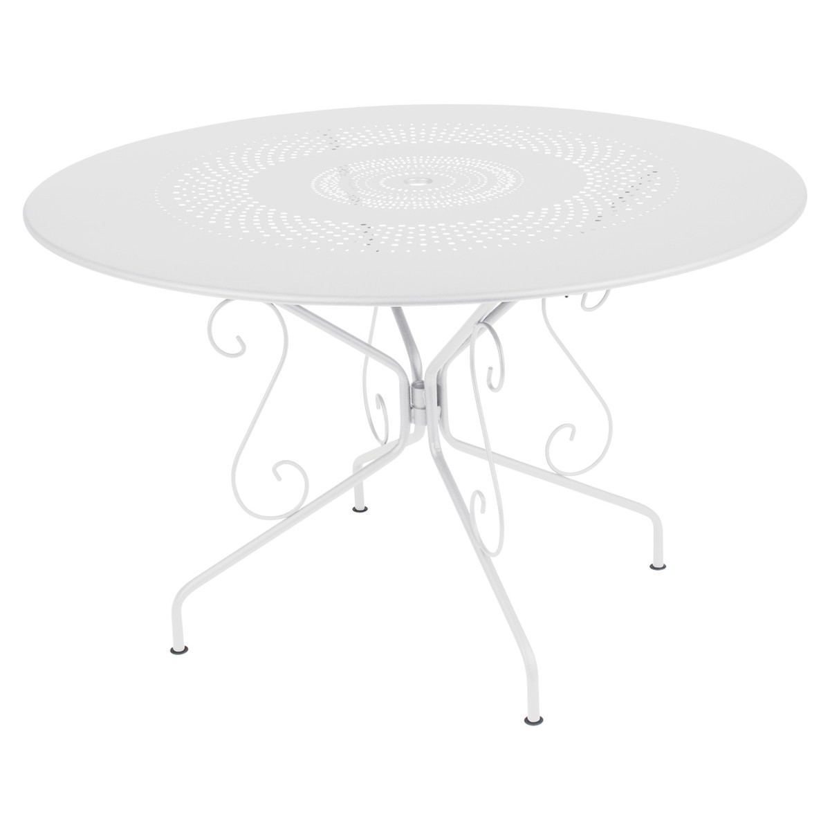 Fermob Montmartre Table Montmartre ronde Blanc L 117 x l 117 x H74cm Diam : 117