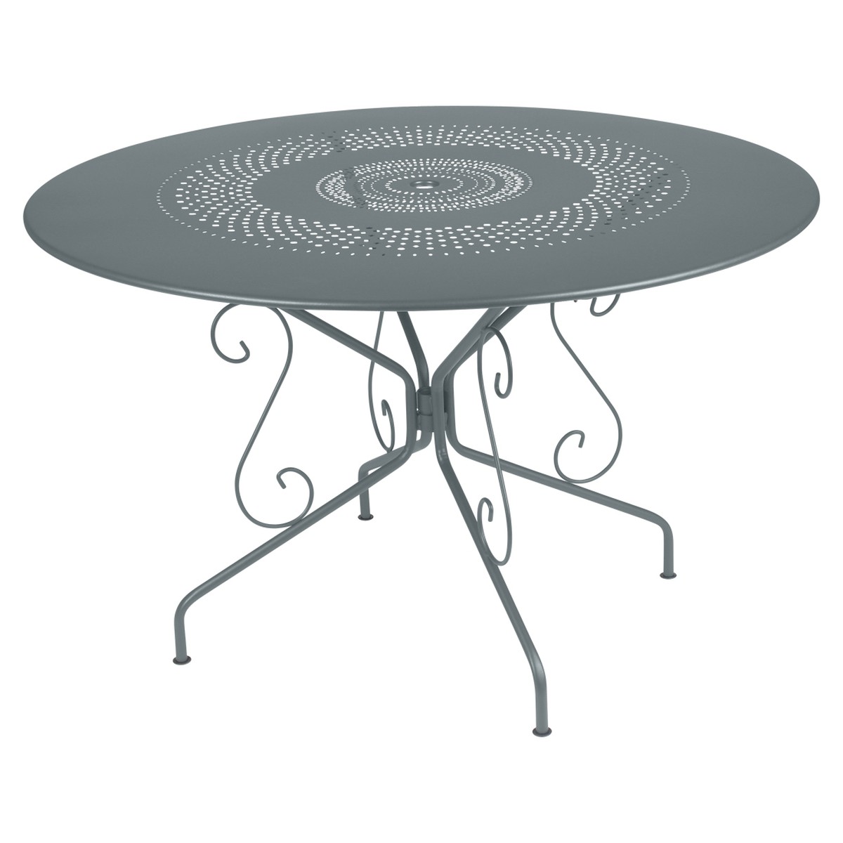 Fermob Montmartre Table Montmartre ronde Gris fumée L 117 x l 117 x H74cm Diam : 117