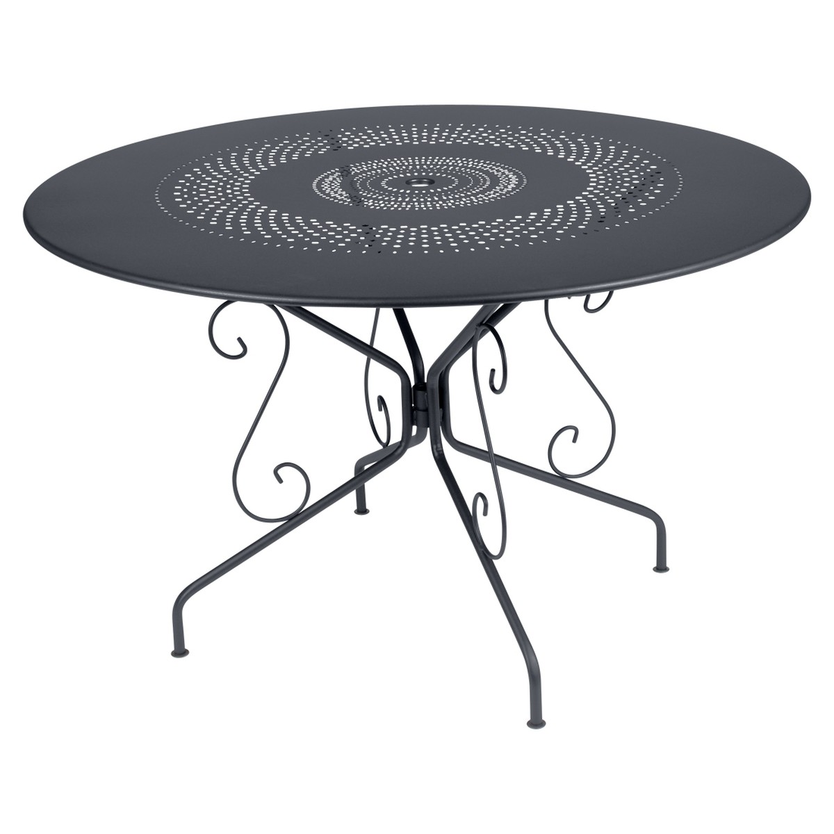 Fermob Montmartre Table Montmartre ronde Noir de carbone L 117 x l 117 x H74cm Diam : 117