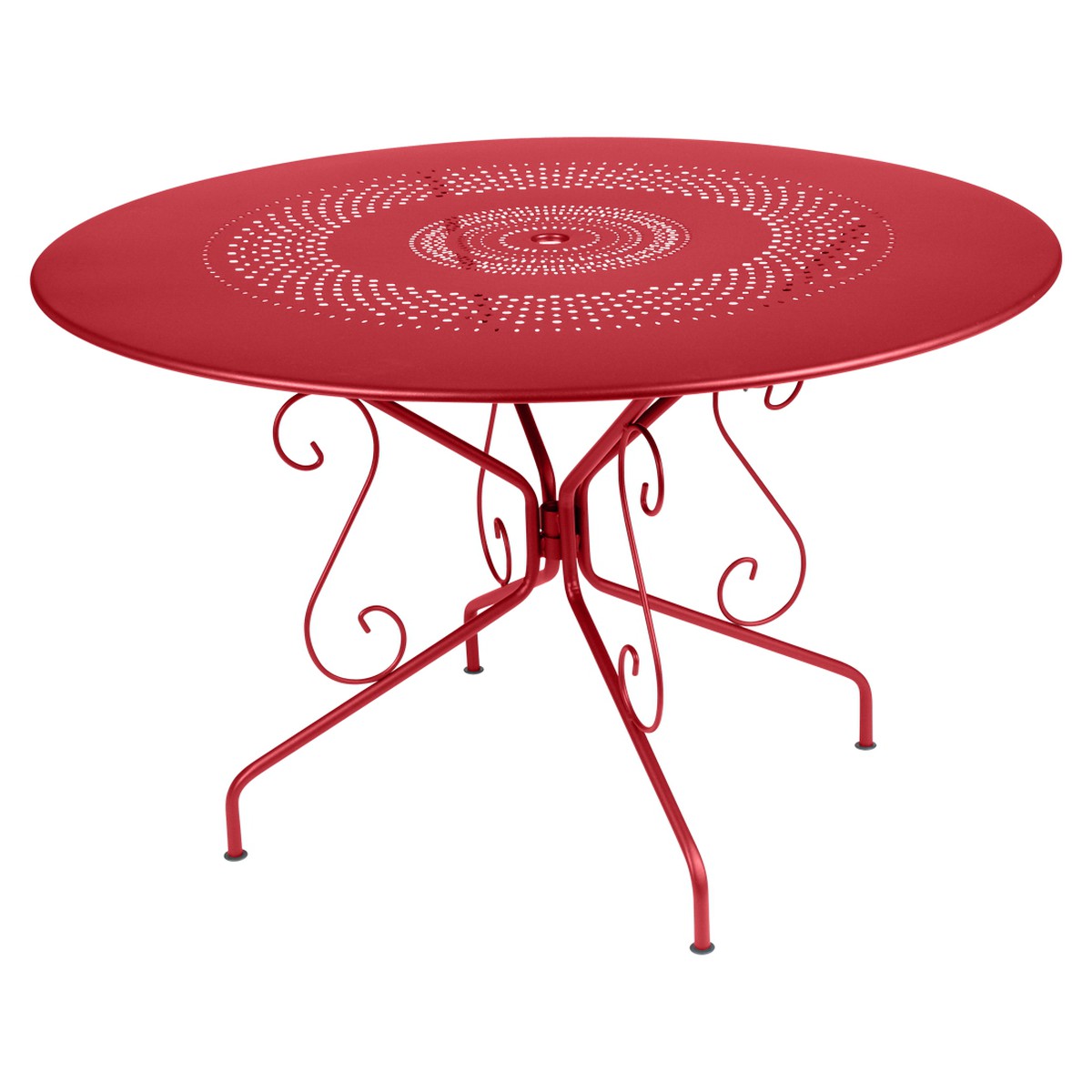 Fermob Montmartre Table Montmartre ronde Rouge cerise L 117 x l 117 x H74cm Diam : 117