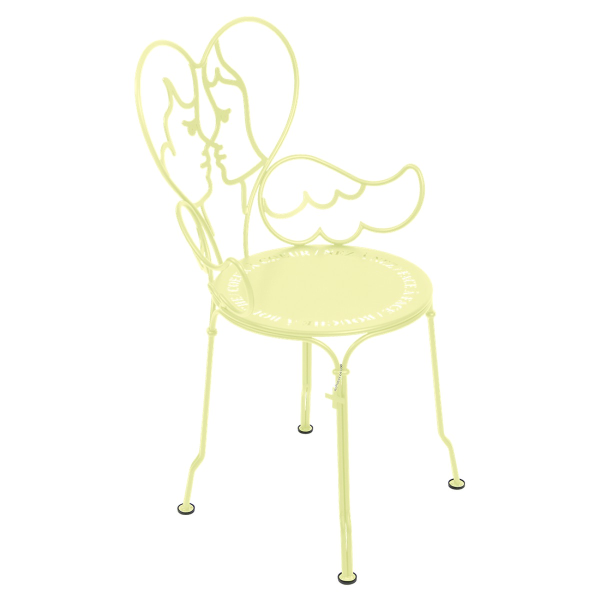 Fermob Ange Chaise Ange Jaune beurre frais H88cm Diam : 40