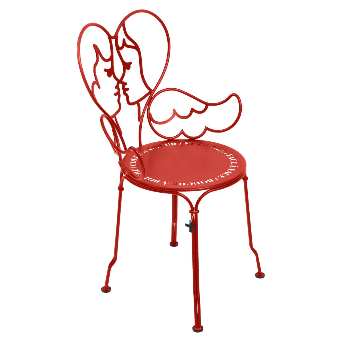 Fermob Ange Chaise Ange Rouge saumon H88cm Diam : 40