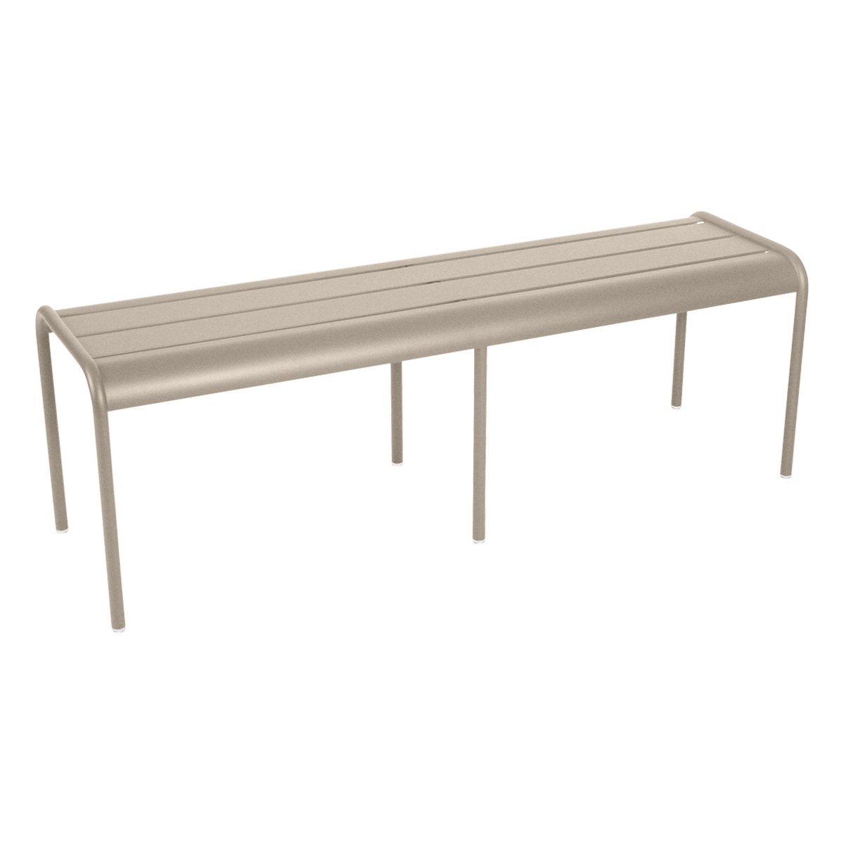 Fermob Luxembourg Banc Luxembourg 3/4 Pl sans dossier Beige L 145 x l 42.5 x H48.8cm