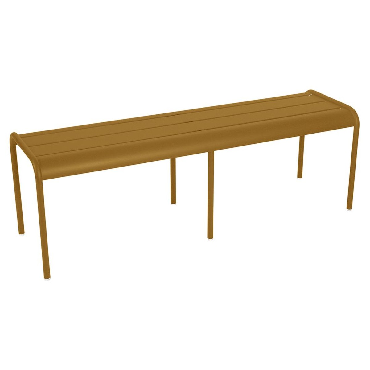 Fermob Luxembourg Banc Luxembourg 3/4 Pl sans dossier Brun caramel L 145 x l 42.5 x H48.8cm